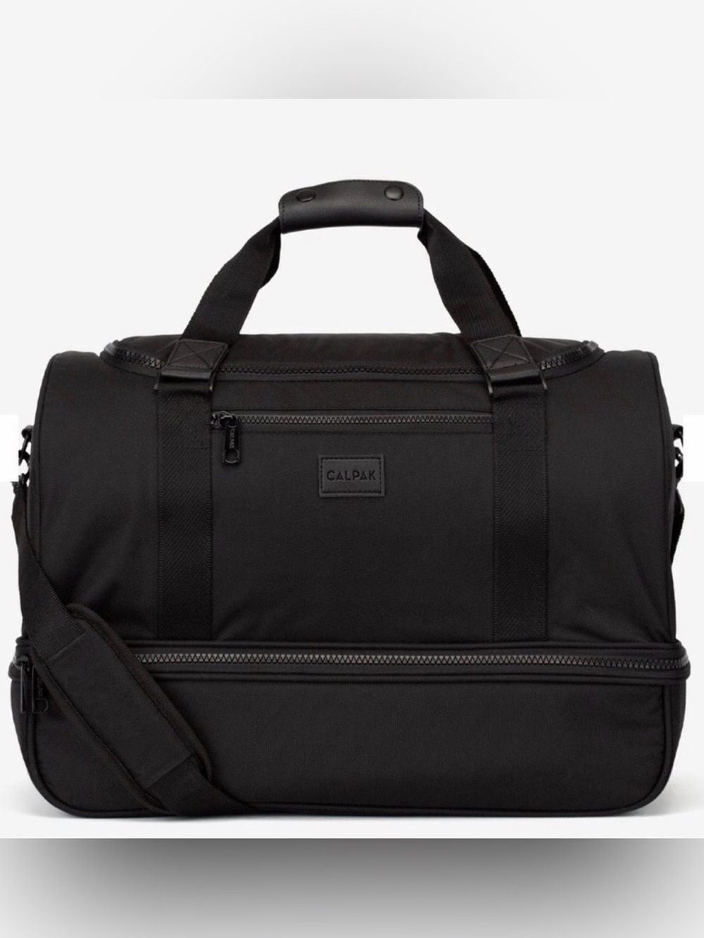 Calpak Black Travel Duffel with Shoe Compartment